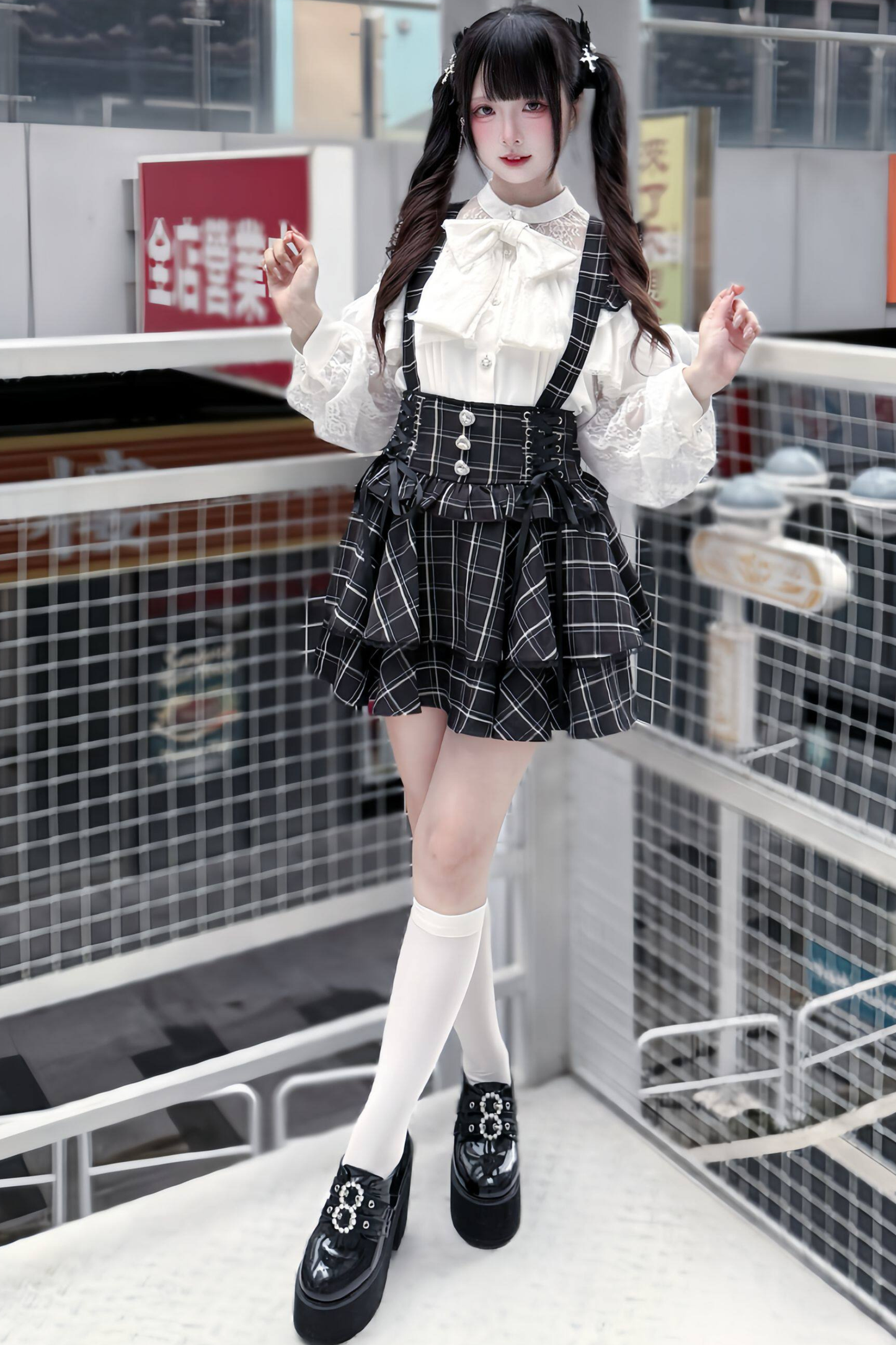 Misty Island Plaid Mini Skirt
