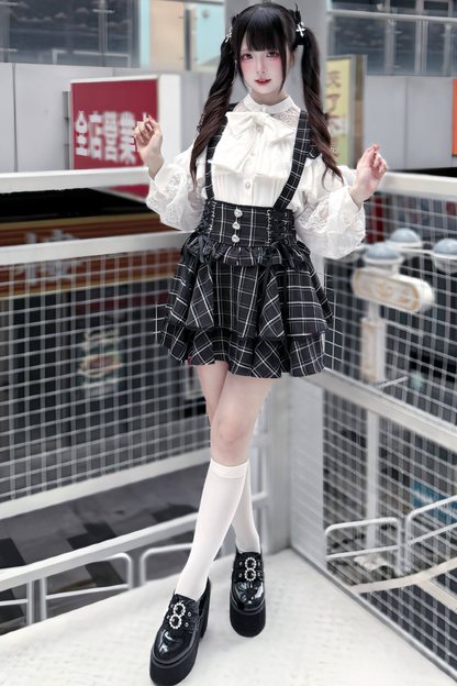 Misty Island Plaid Mini Skirt