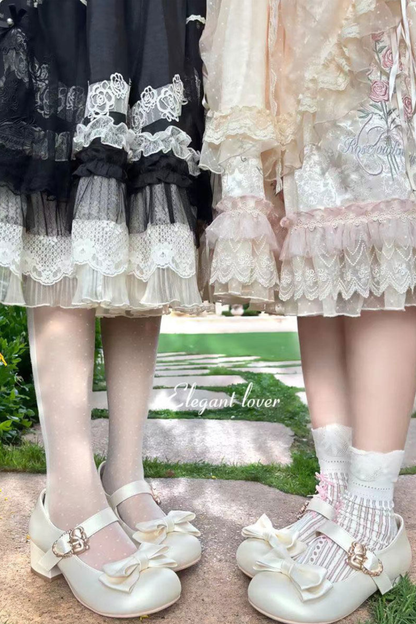 Satin Sheep Puff Shoes