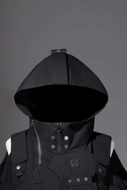 ダークフードジャケット+ショートパンツ+レッグカバー