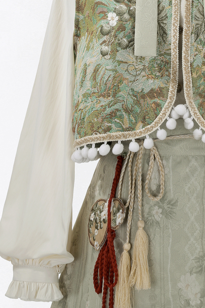 Forest China Vest + Blouse + Skirt