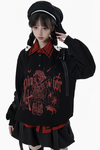 ダークグラフィティスウェット+スカート