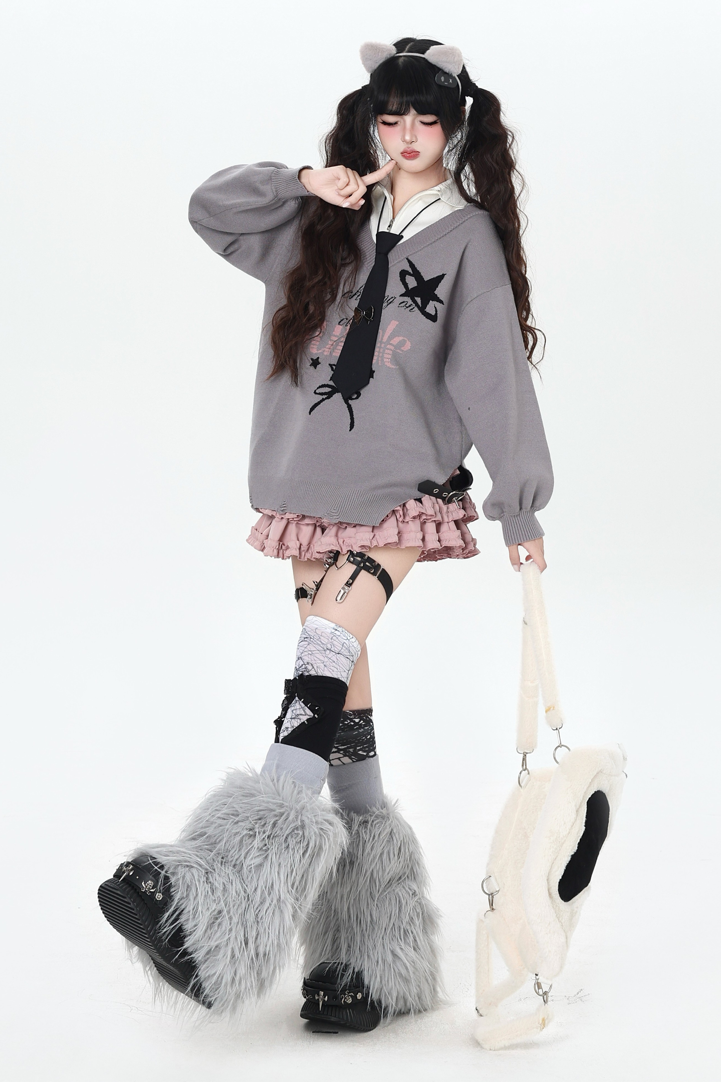 ハートビートカレッジルーズニット