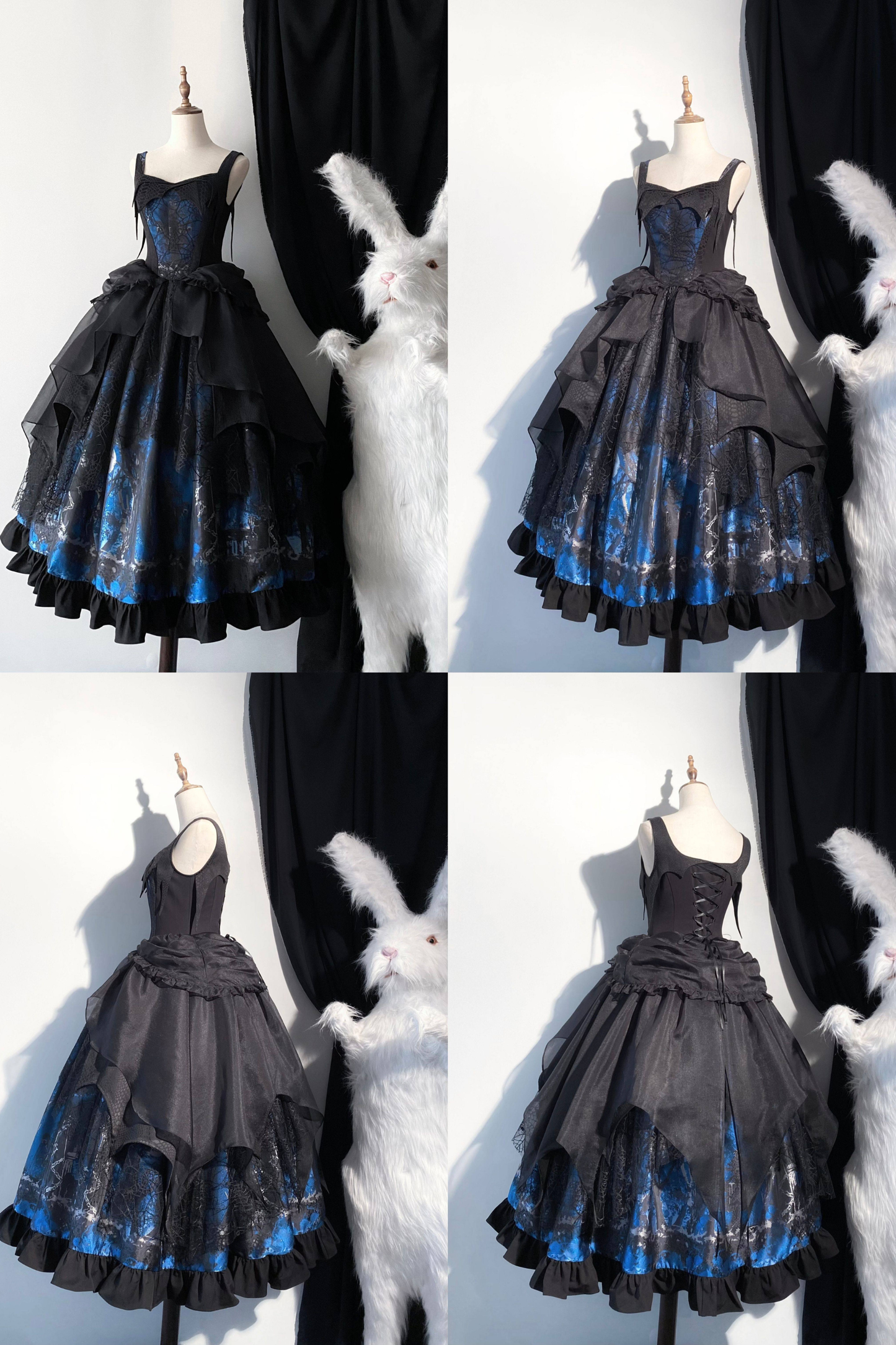 [Vorbestellung bis 29. März] Gothic-Puppen-Trägerrock + ausgestellter Rock