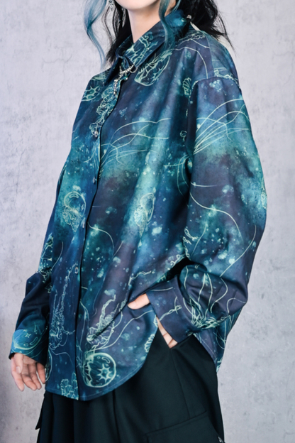 クラゲプリントシャツ