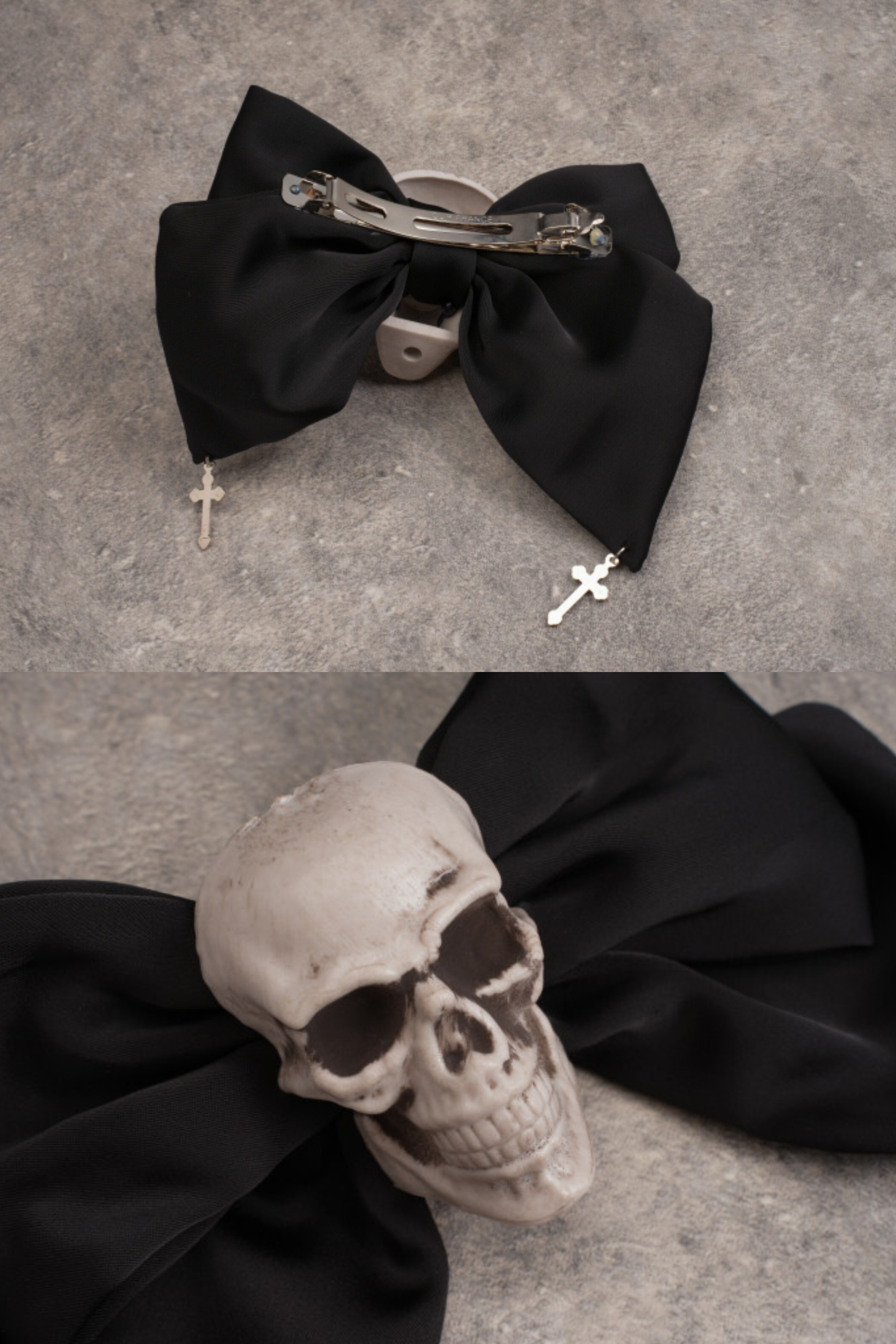 スカルリボンヘアーアクセサリー