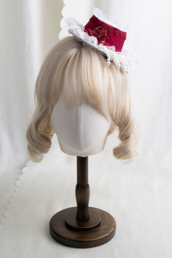 レースハットロリータクリップ