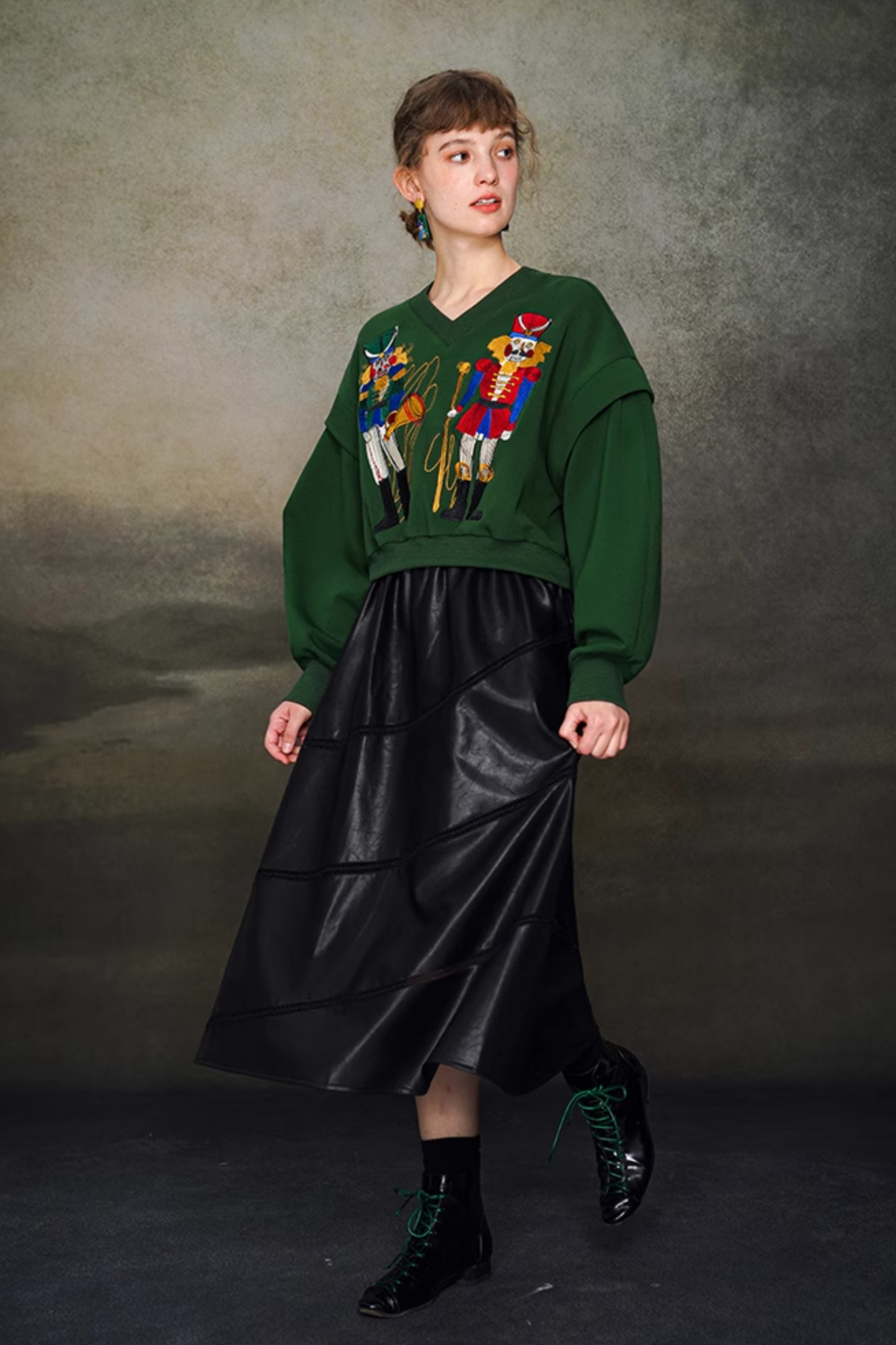 Retro Toy Wide V-Neck Top