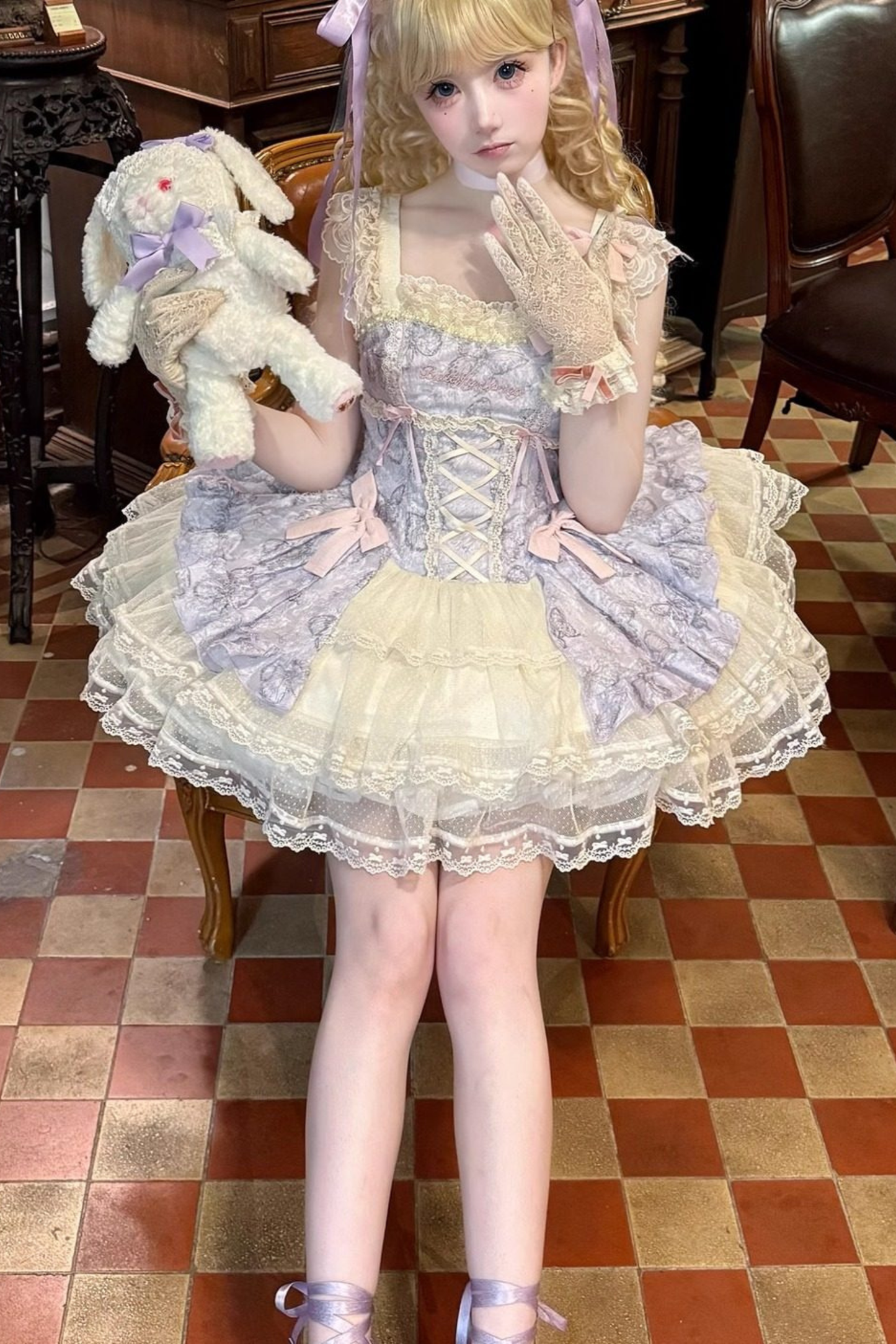 Butterfly Jacquard Sweet Princess Lolita Dress