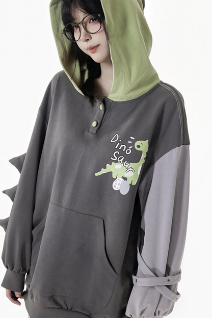 フォレストティーカジュアルフードスウェットス+スウェット+アシメパンツ+カジュアルパンツ