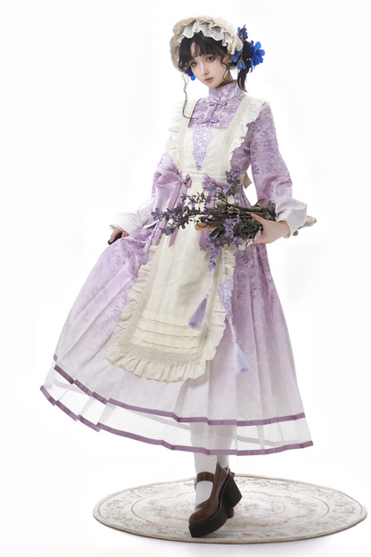 Chinese Ethnic Elegant Sweet Dress + Apron