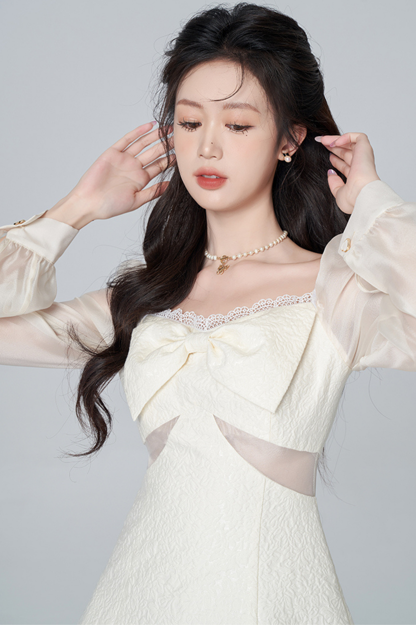 シアースイートピュアスクエアネックドレス