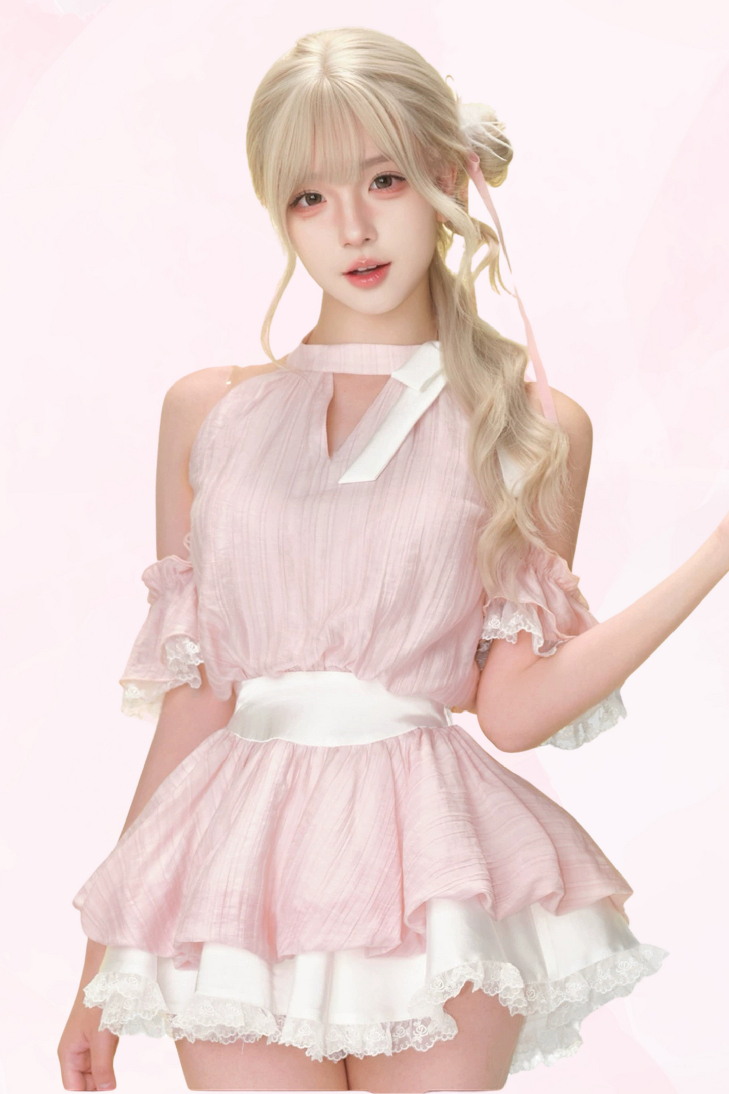 Coconut Summer Pink Dress + Inner Pants