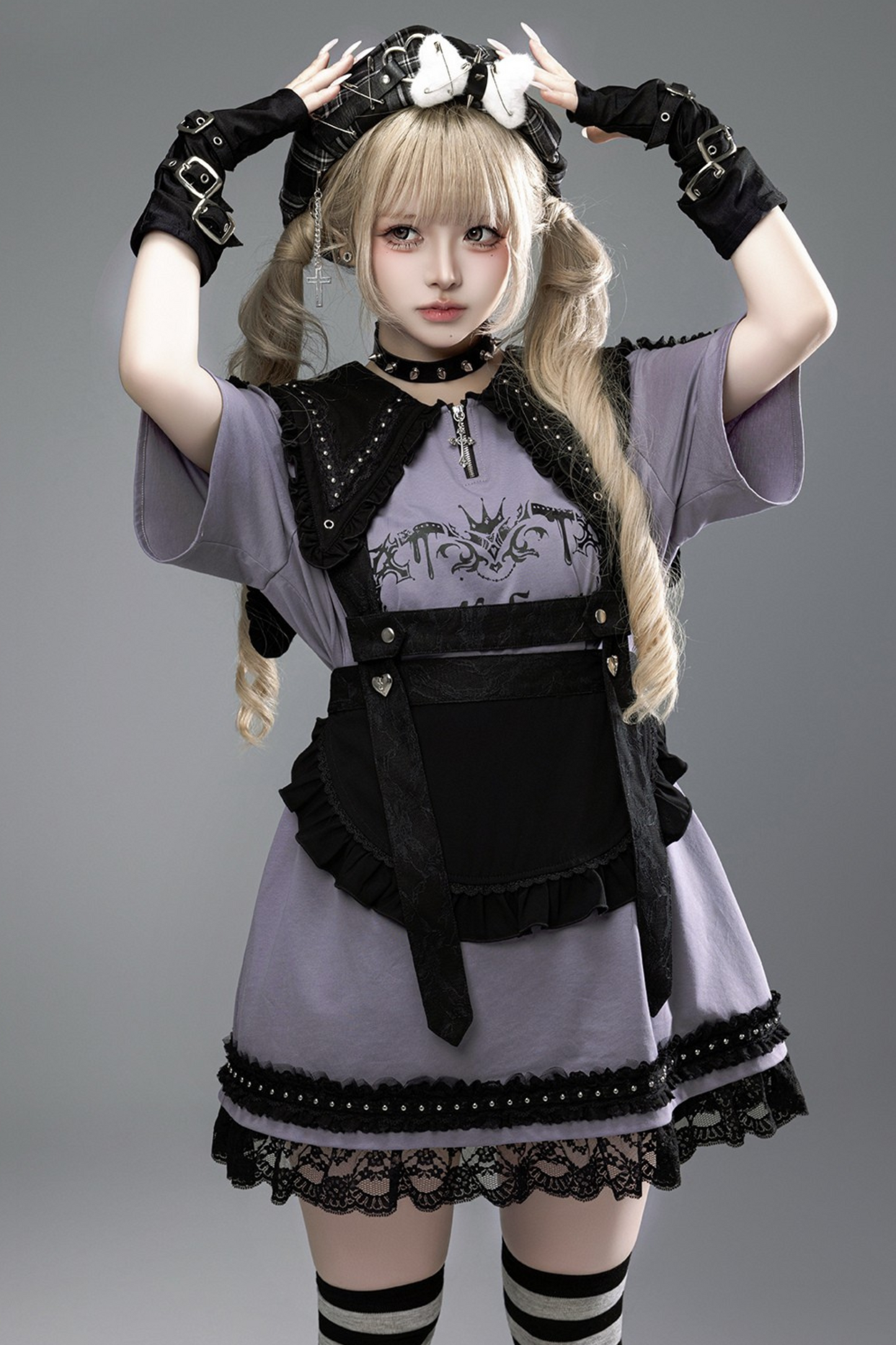 Witch Apprentice Subculture T-shirt Dress + Suspender Apron