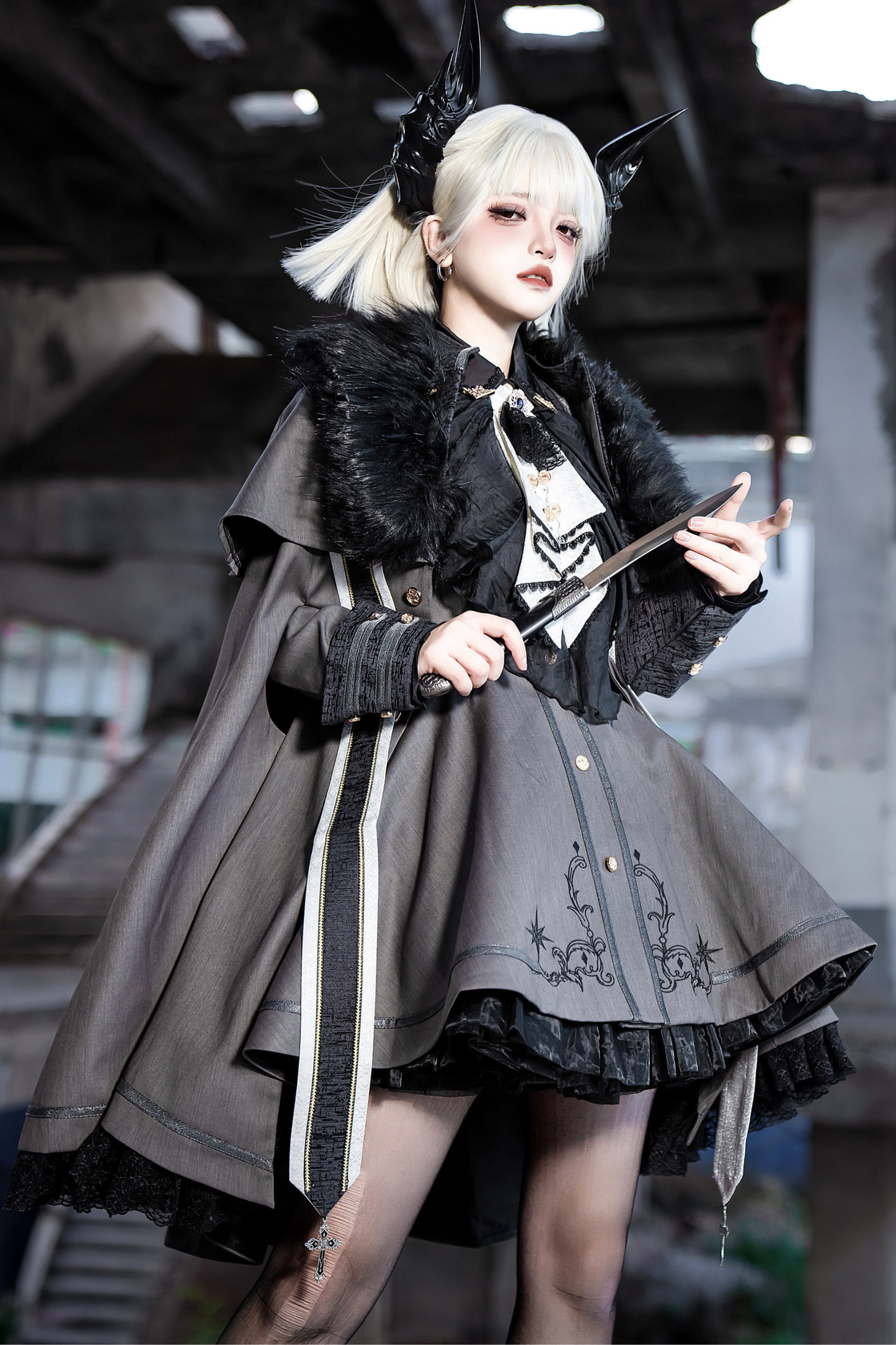 Fantasy Prince Army Coat + Cape + Shirt