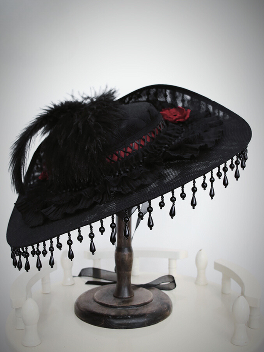 [May 5 reservation deadline] Lolita Bone Dragon Tassel Hat Bucket Hat