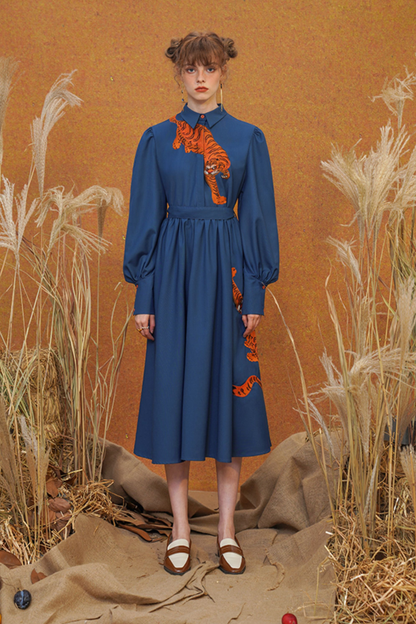 フレンチヴィンテージタイガーワンピース