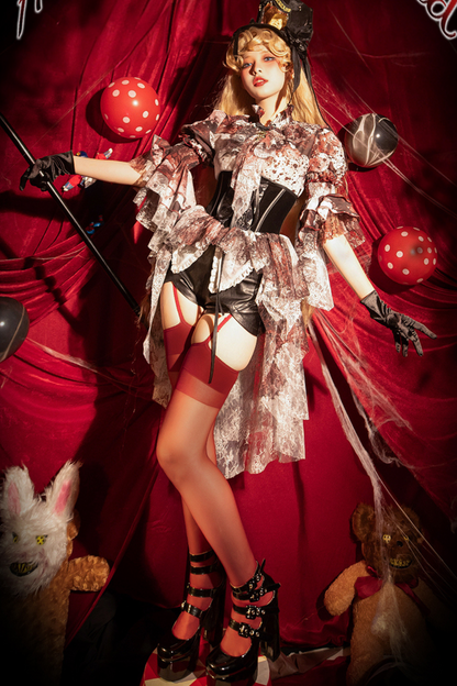 Horror Amusement Park Lace Waist Corset