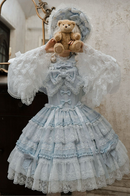 Nice Heartbeat Lolita Dress + Cape + Hat