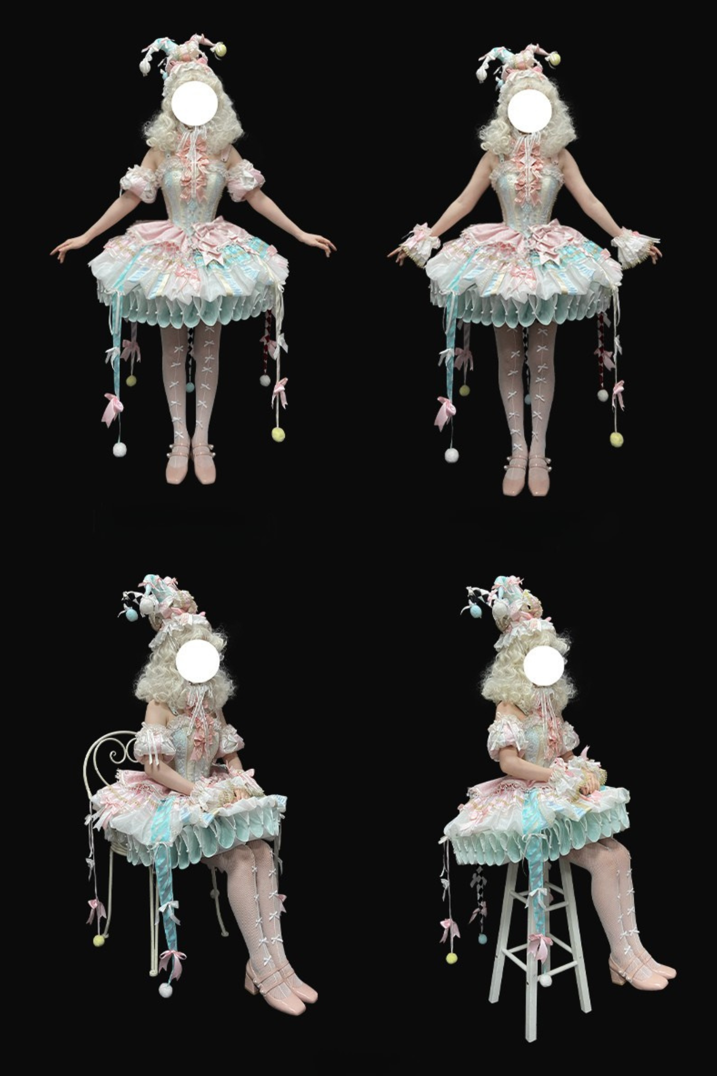 【12月26日予約締切】サーカスシリーズファンフェアキャンディカラーロリータピエロドレス＋フルセットA/B