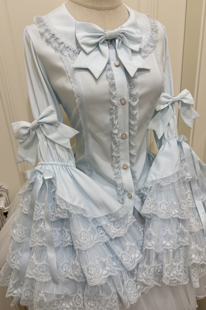 プリンセスリボンフリルスリーブシャツ