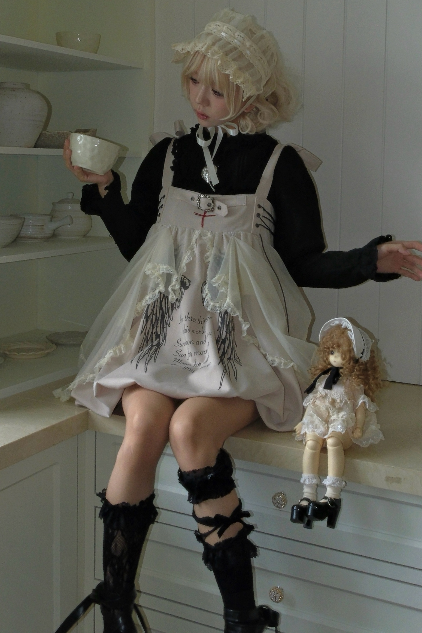 ゴシックバルーンサスペンダードレス