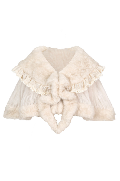 ナイトパーティーゴシックファーショール+ハット+ブローチ