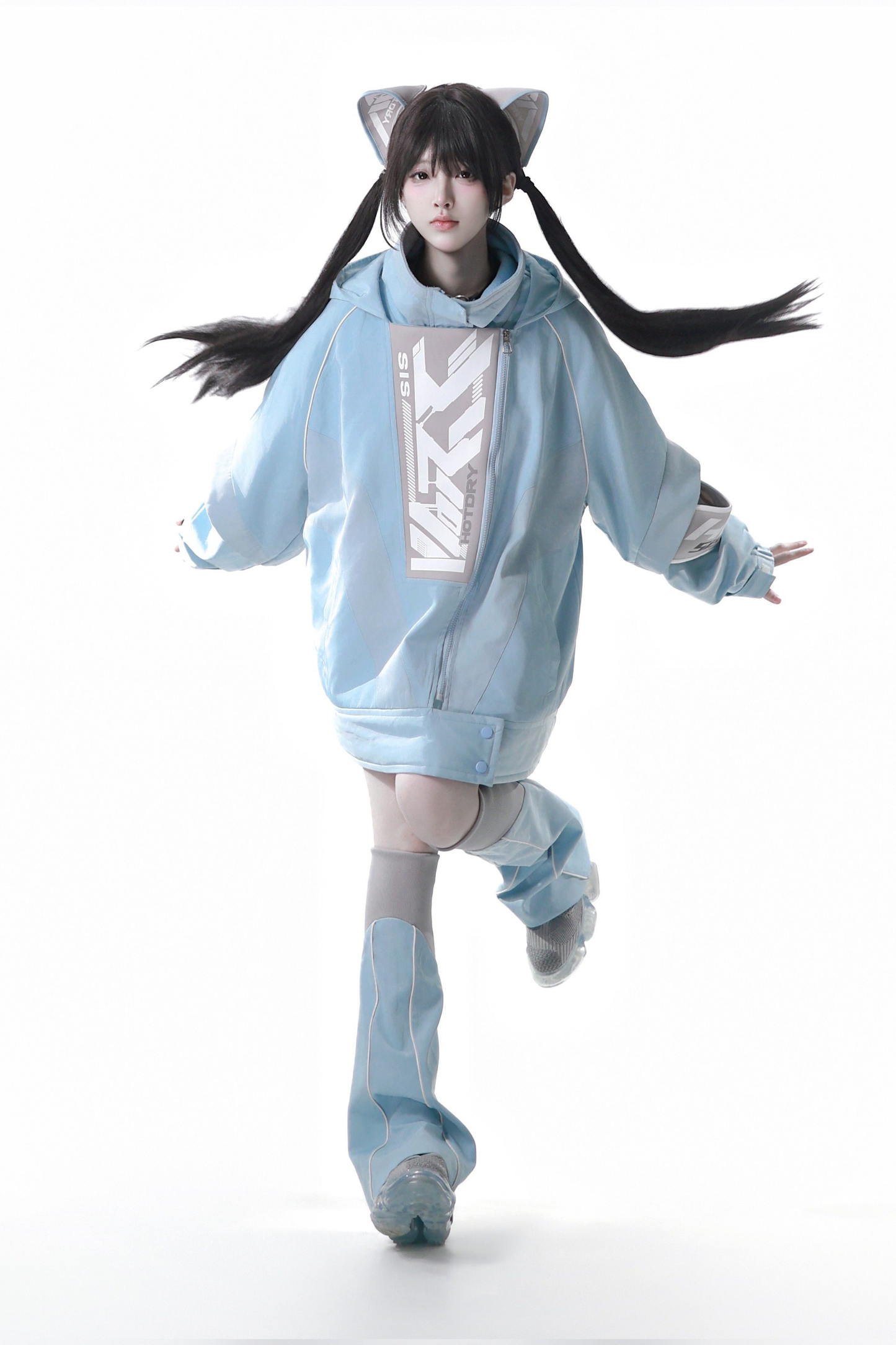 Cyber Loose Jacket + Pants + Leg Warmers + Cat Ear Headband