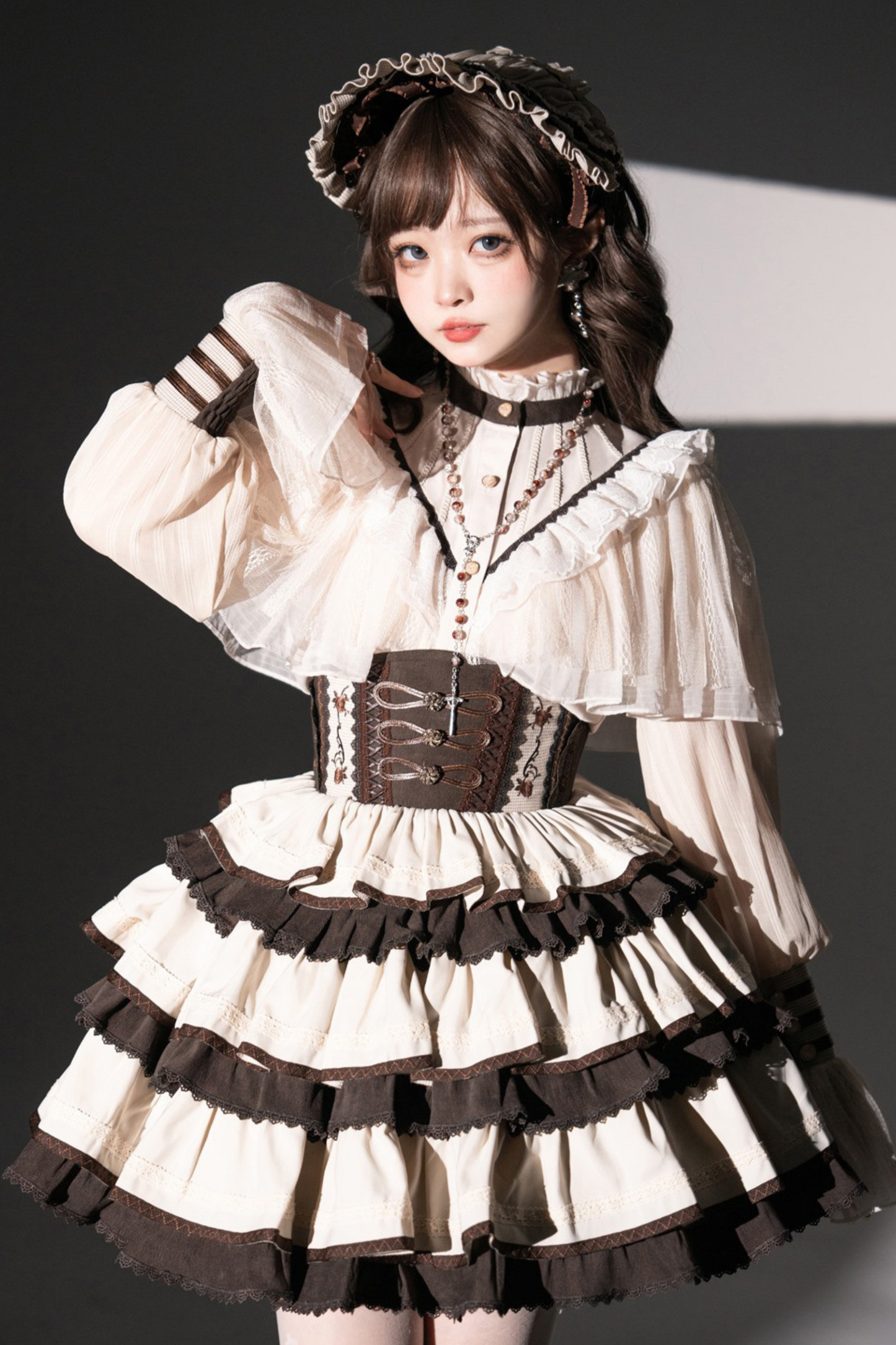 【予約商品】ロリータシャツ+フィッシュボーンスカート