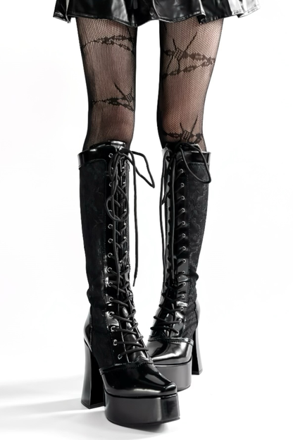 デーモンハンターナイトレースアップブーツ