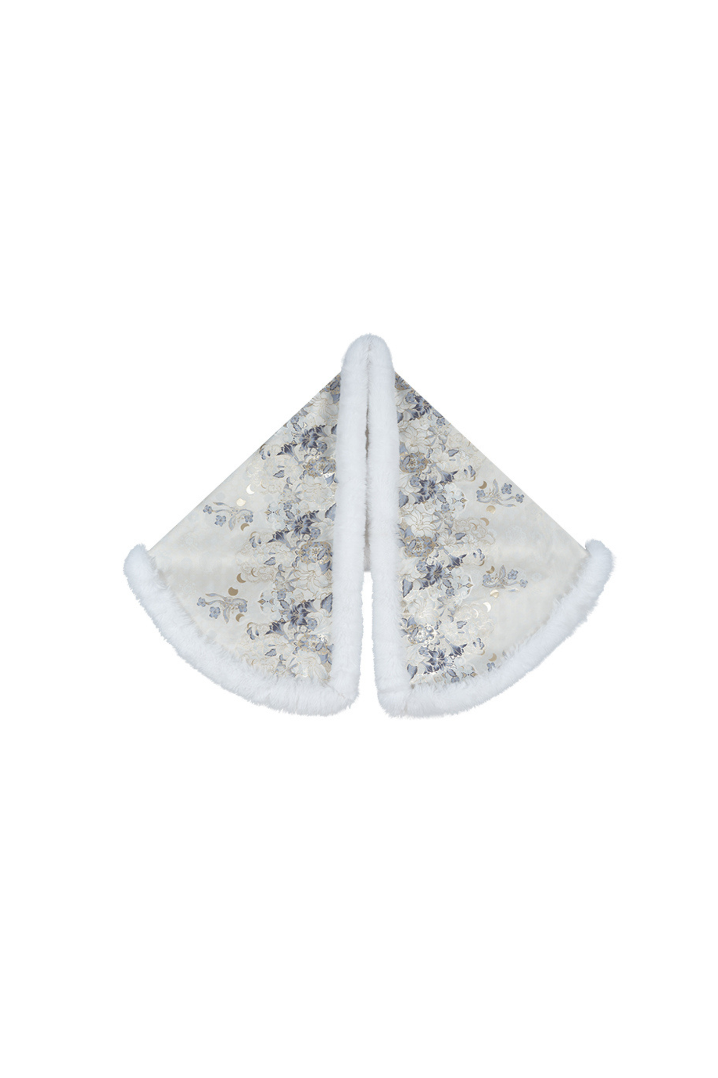 China Snow Fleece Jacket + Fur Shawl + Skirt