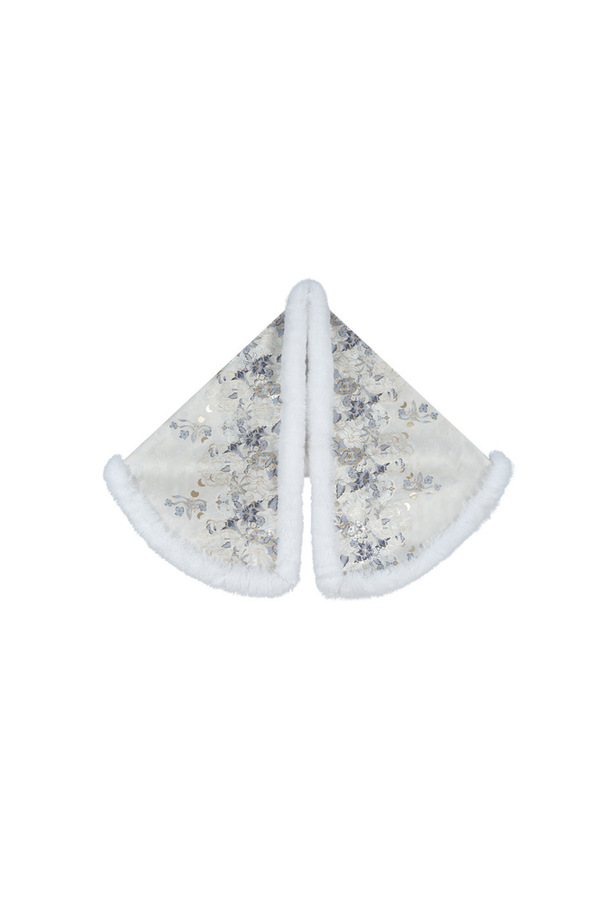 China Snow Fleece Jacket + Fur Shawl + Skirt