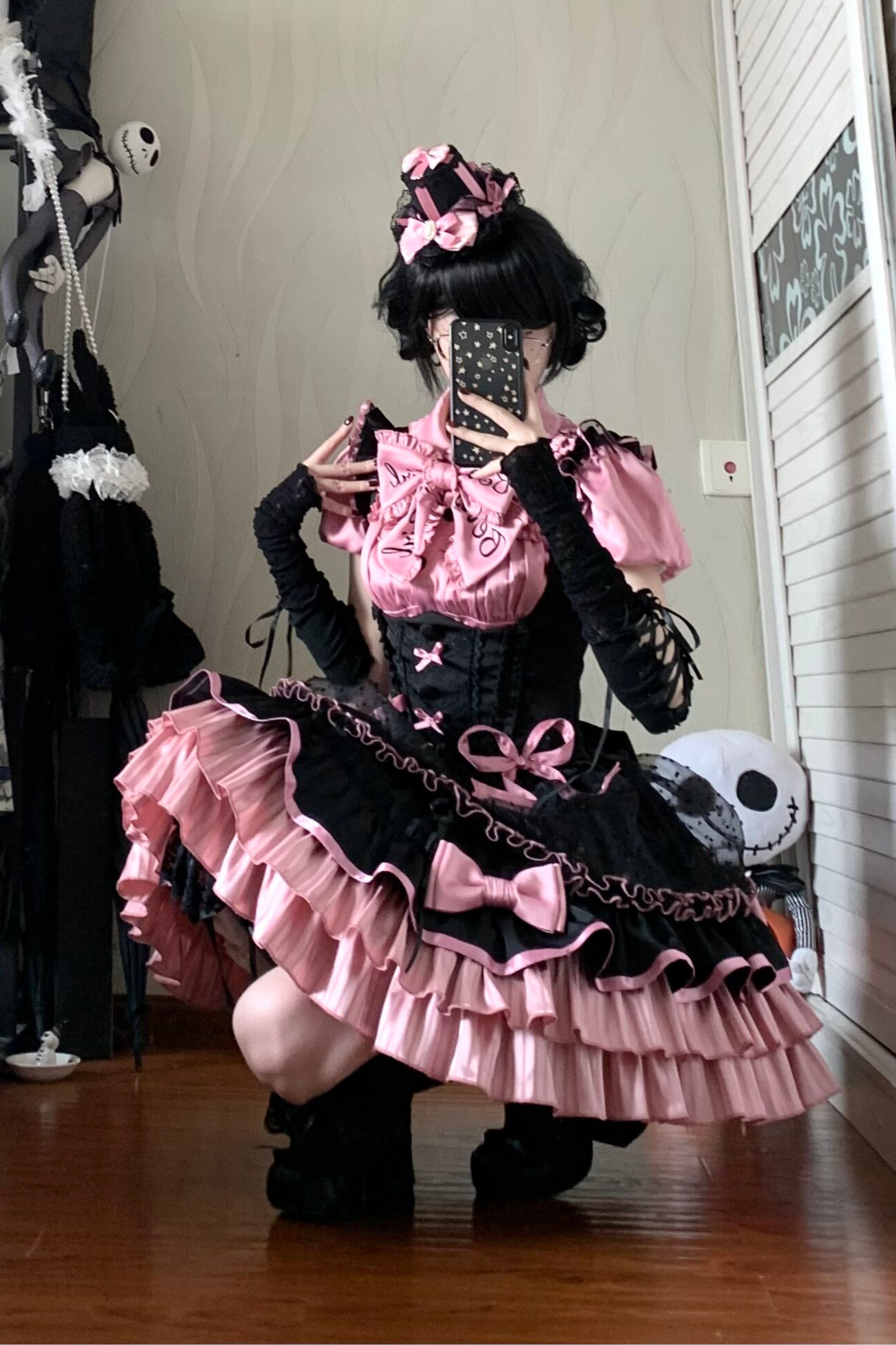 【3月10日予約締切】キャンディハートビートロリータシャツ+ジャンパースカート+ハット+リボン