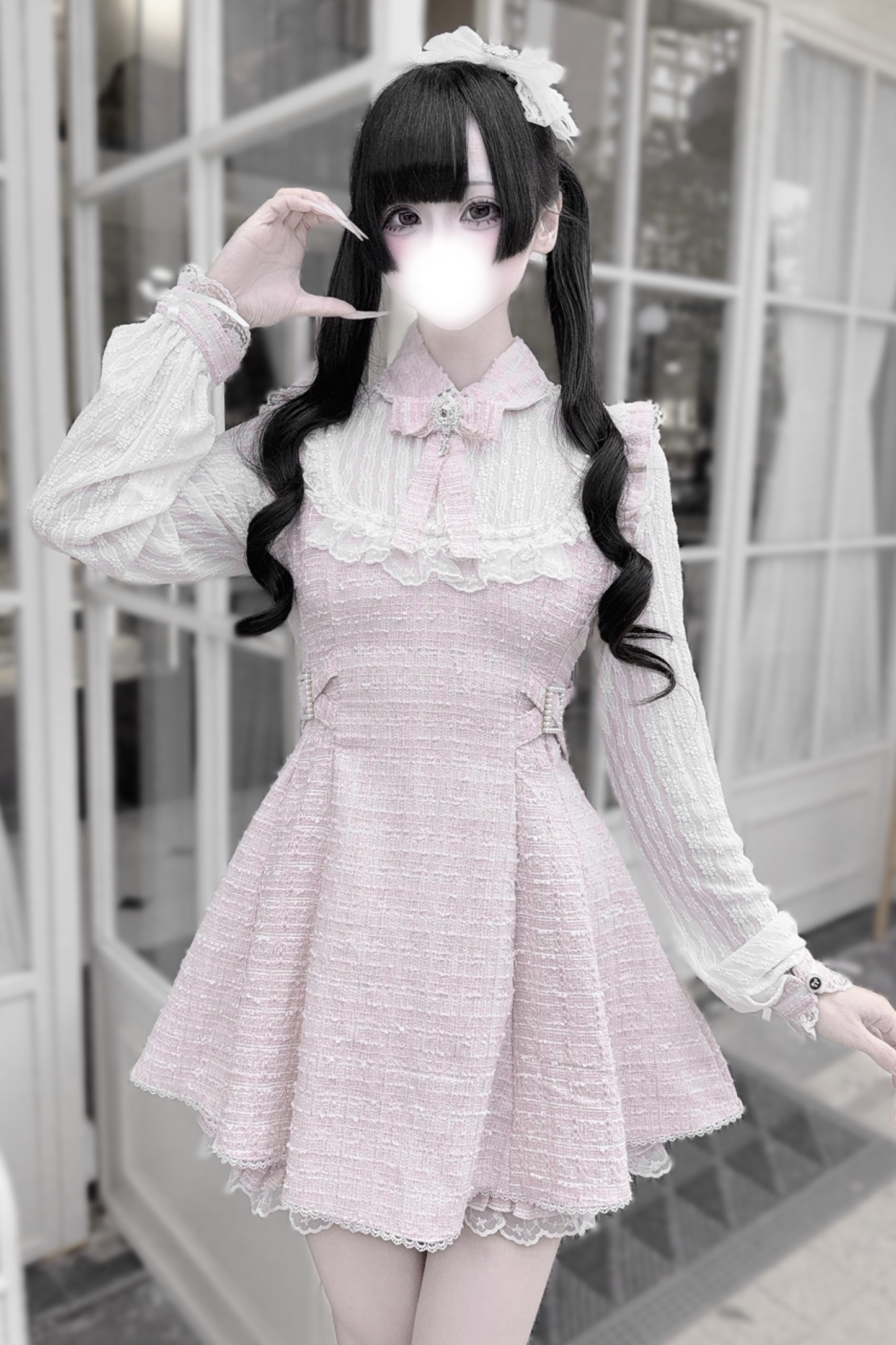 Tweed Süßes Kleid + Kurze Hose