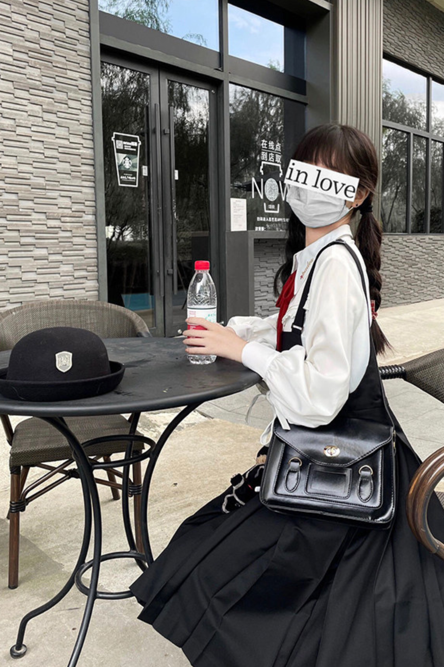 Karo-Collegejacke + Trägerrock + Hemd