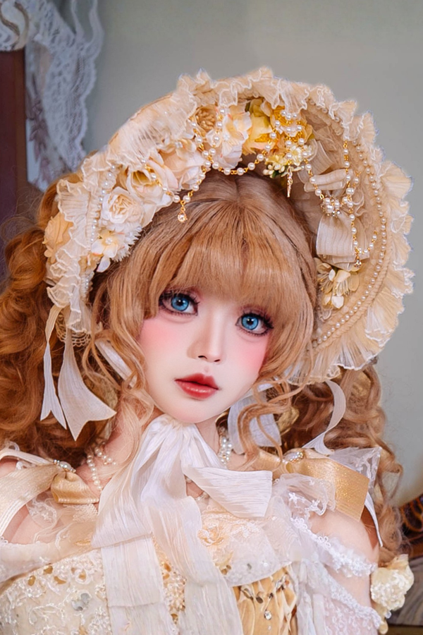 スイートロリータフラワーハット+ネックレス