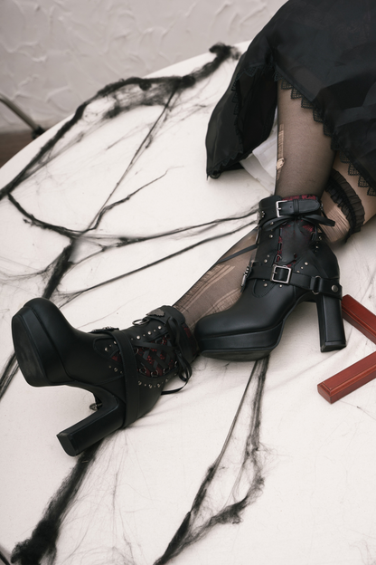 【12月8日予約締切】LACYBONESダークゴシックパンクブーツ