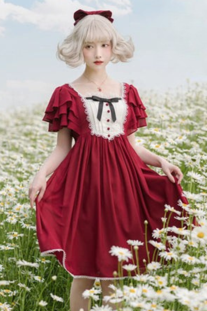 レトロメモリーフレアロリータドレス