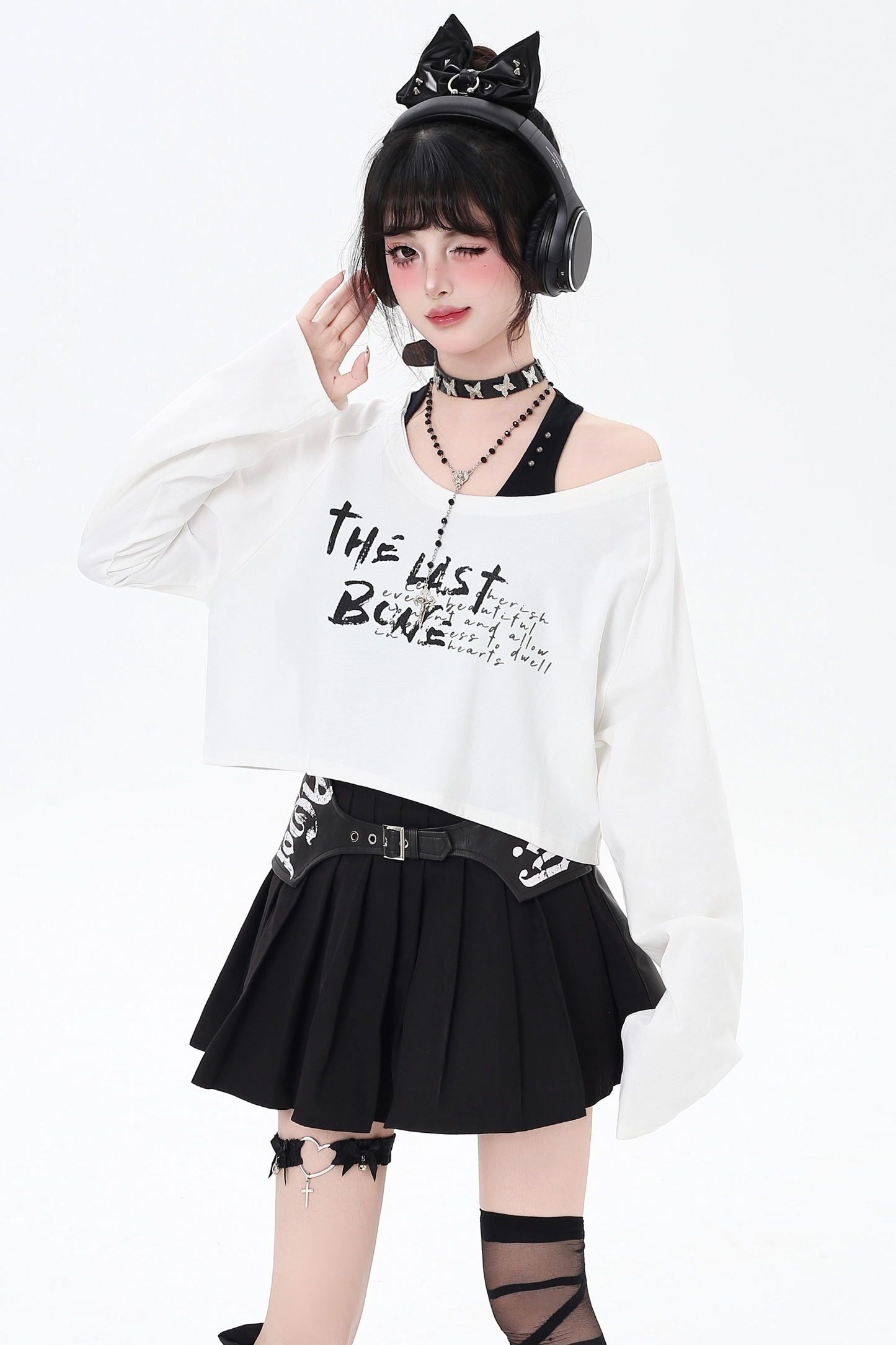 オフショルダークールツーピーストップス