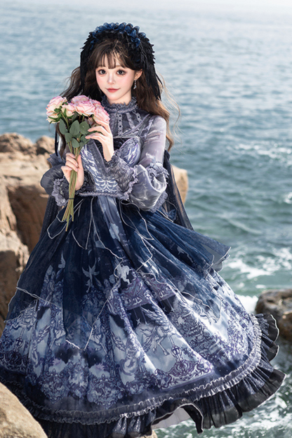 エンジェルガーデンブルーJSK+ルーズシャツ