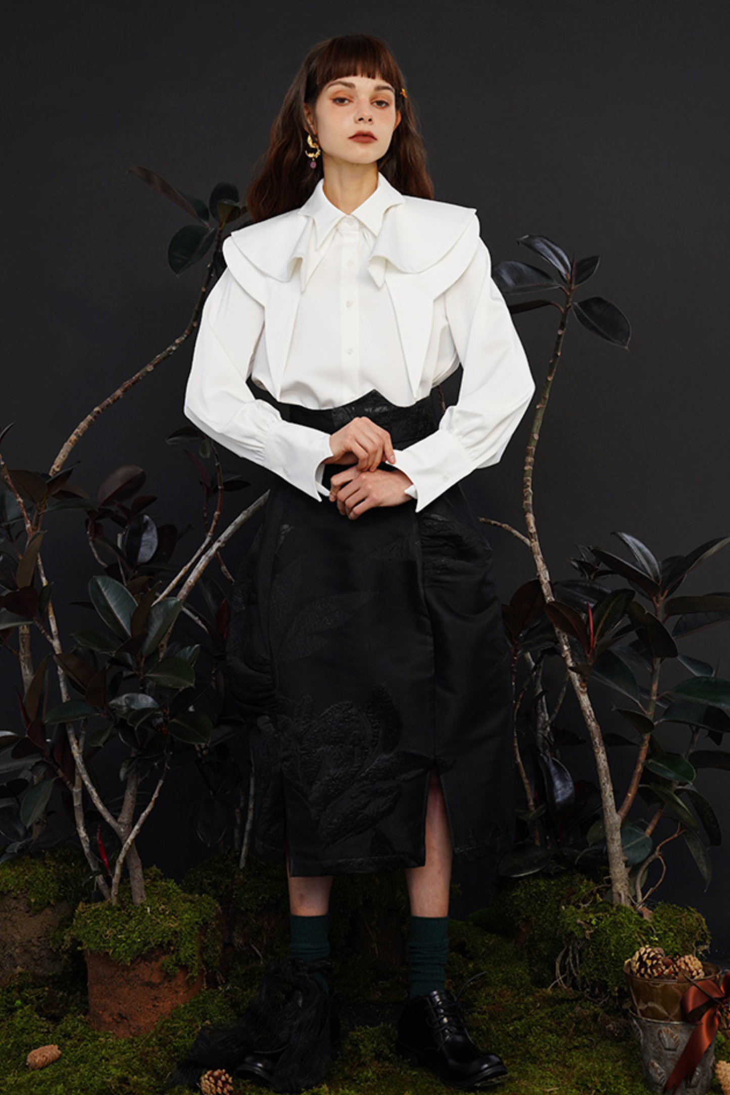 フレンチマントデザインレトロシャツ