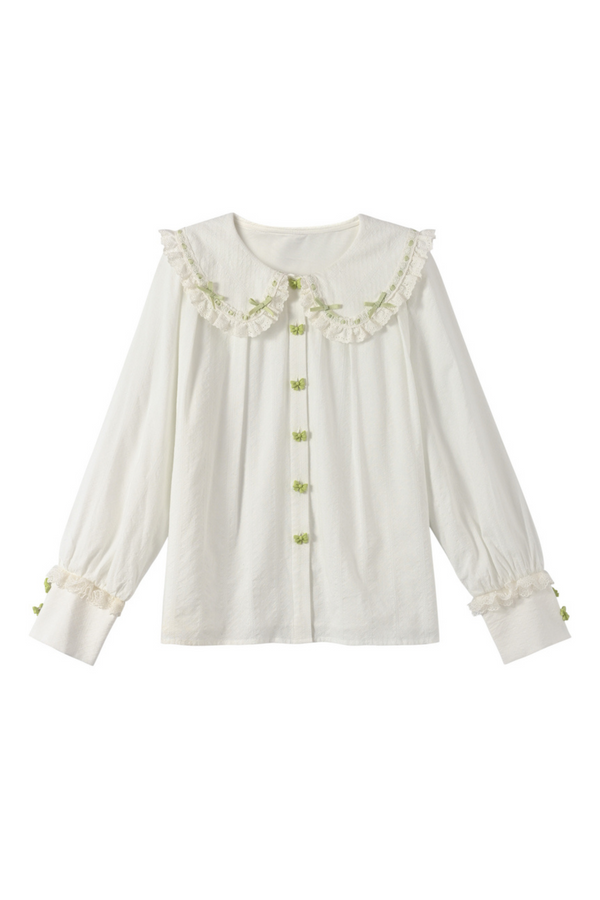 Lace Retro Doll Shirt + Gingham Check Sleeveless Dress