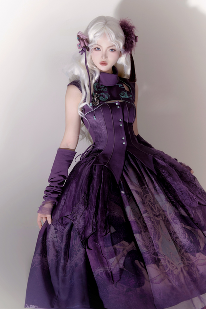 [Deadline for reservations: February 26th] Red Dragon x Black Dragon x Purple Snake Lolita China Gothic Setup