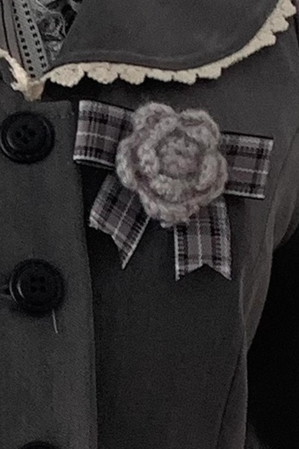 エレガントレトロカレッジジャケット+シャツ+スカート+ブローチ