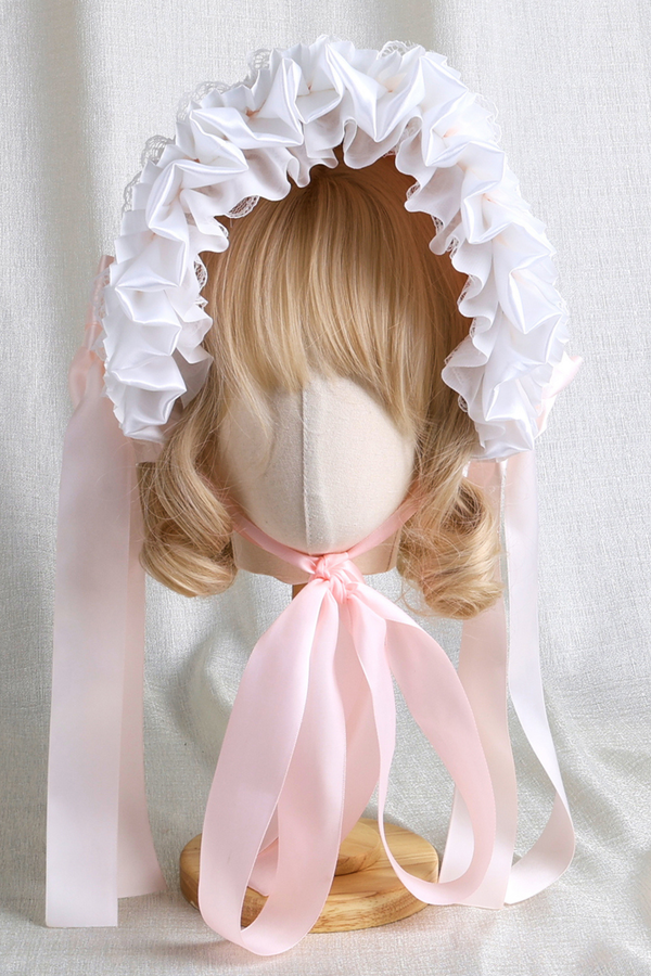 Baby feather doll Lolita flat hat + hood