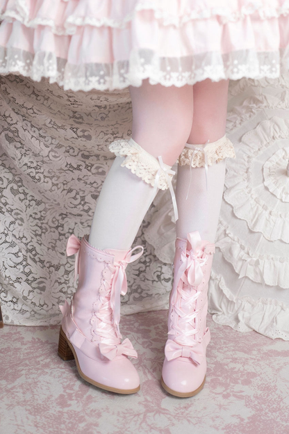 Sheep puff retro boots