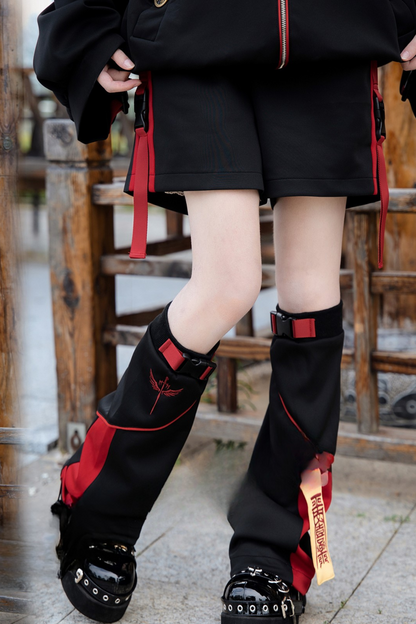 リトルゾンビコスプレフードパーカー+ハーフパンツ+レッグウォーマー