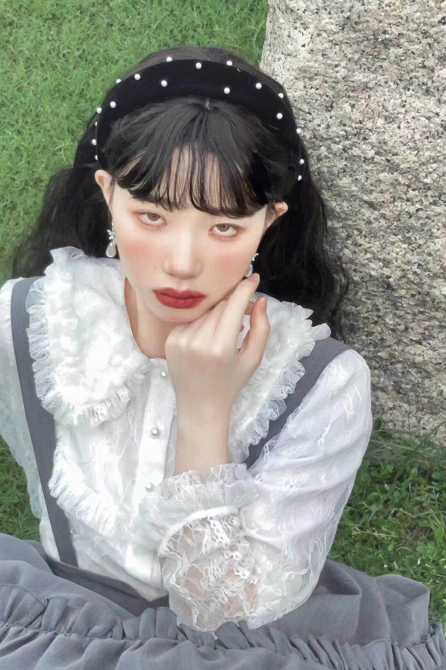 レトロスタイルロリータサスペンダースカート