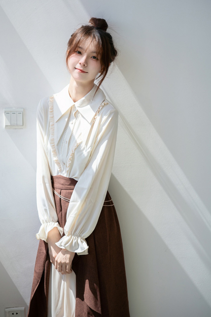 エレガントシャツ+イレギュラースカート