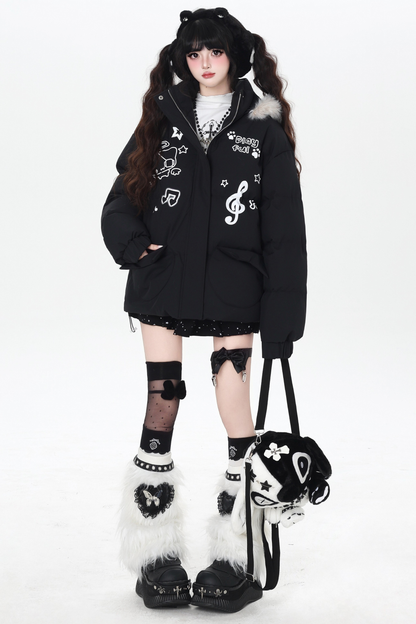 Cat Melody Fur Hooded Jacket